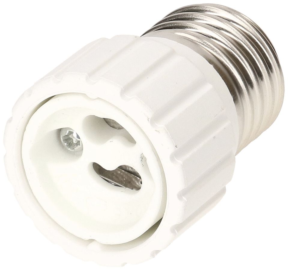 Douille d'adaptation interne GU10/externe E27 blanc