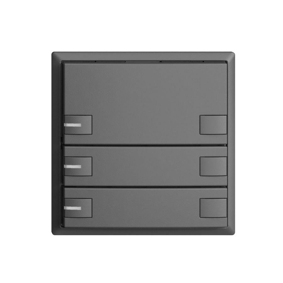 KNX-Taster RGB EDUE, 250mW, m.RGB-LED, 3×Taste, 2×Tastenb., dgu