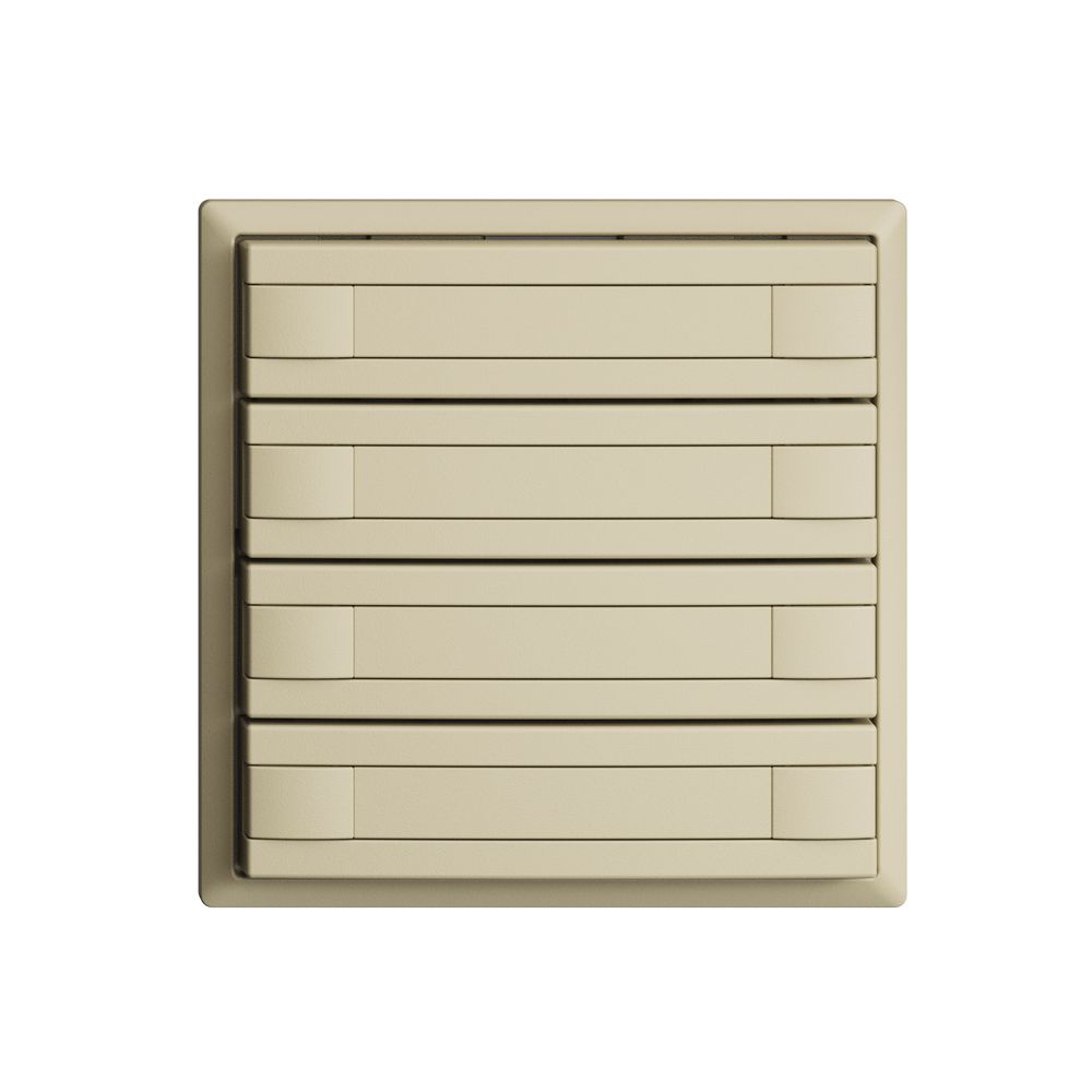 Poussoir KNX RGB EDUE, 250mW, s.LED, a.papier, 4×poussoir, comm.2×touches, van