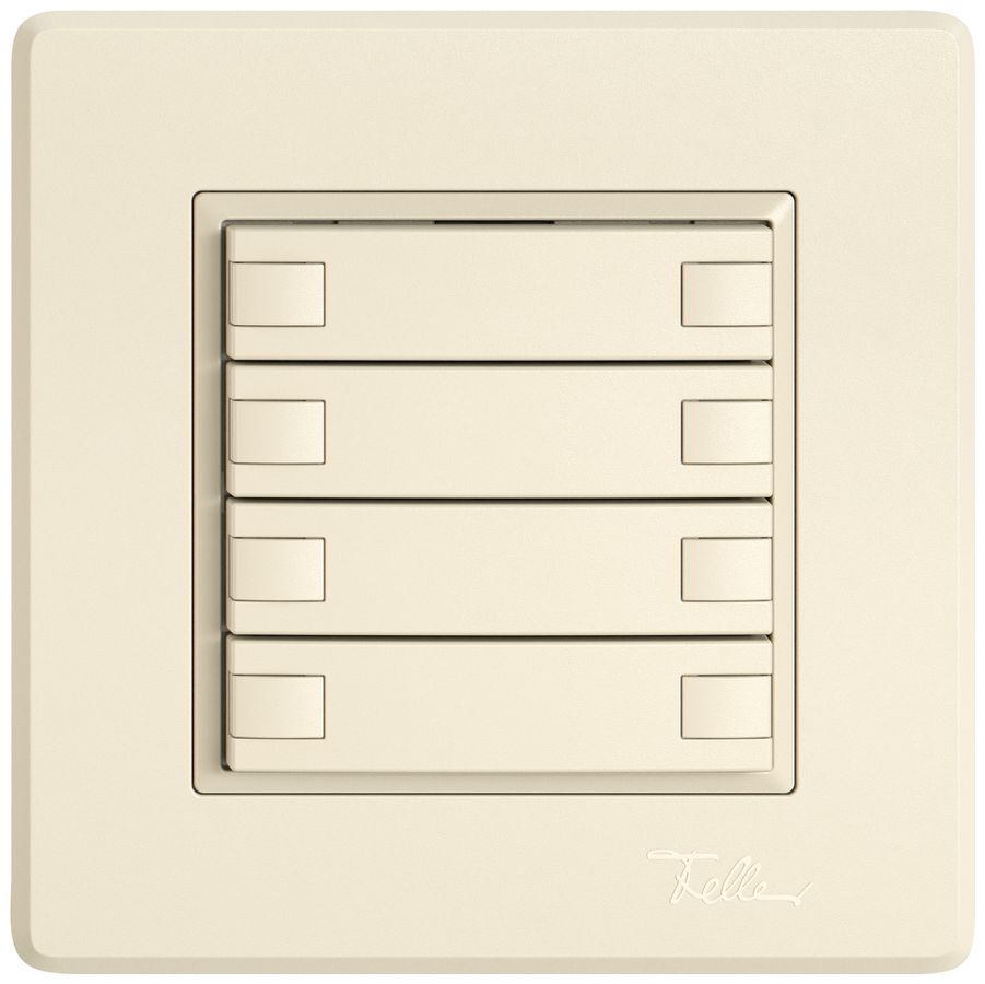 UP-Universaltaster EDIZIO.liv UNI SNAPFIX® o.LED 4× 2-Tbed.cr