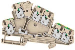 Borne de passage joignable WM S2T 2.5 6C FT-PE 2.5mm² 3×2 DIN35 be