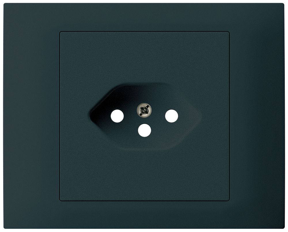 EB-Frontset Hager kallysto für Steckdose G3 1×T13 Abdeckrahmen steckbar schwarz