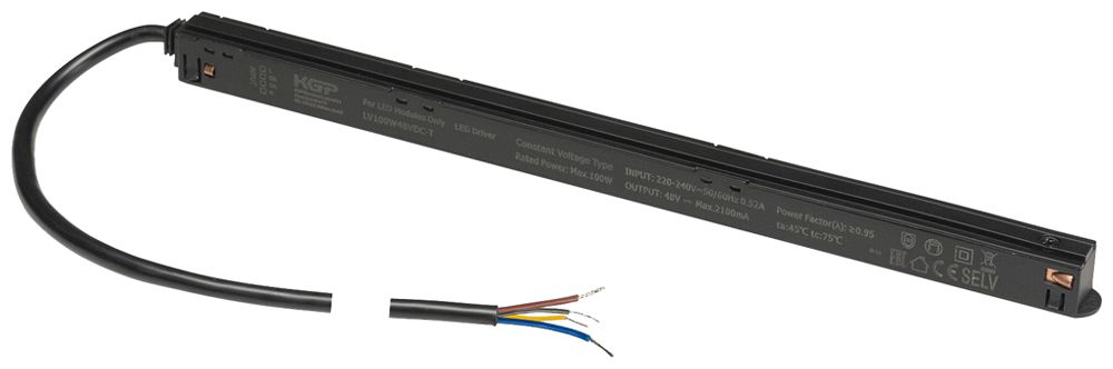 LED-Betriebsgerät SLV Intrack Stromschiene 100W 48V DALI 297.5×16×19mm schwarz