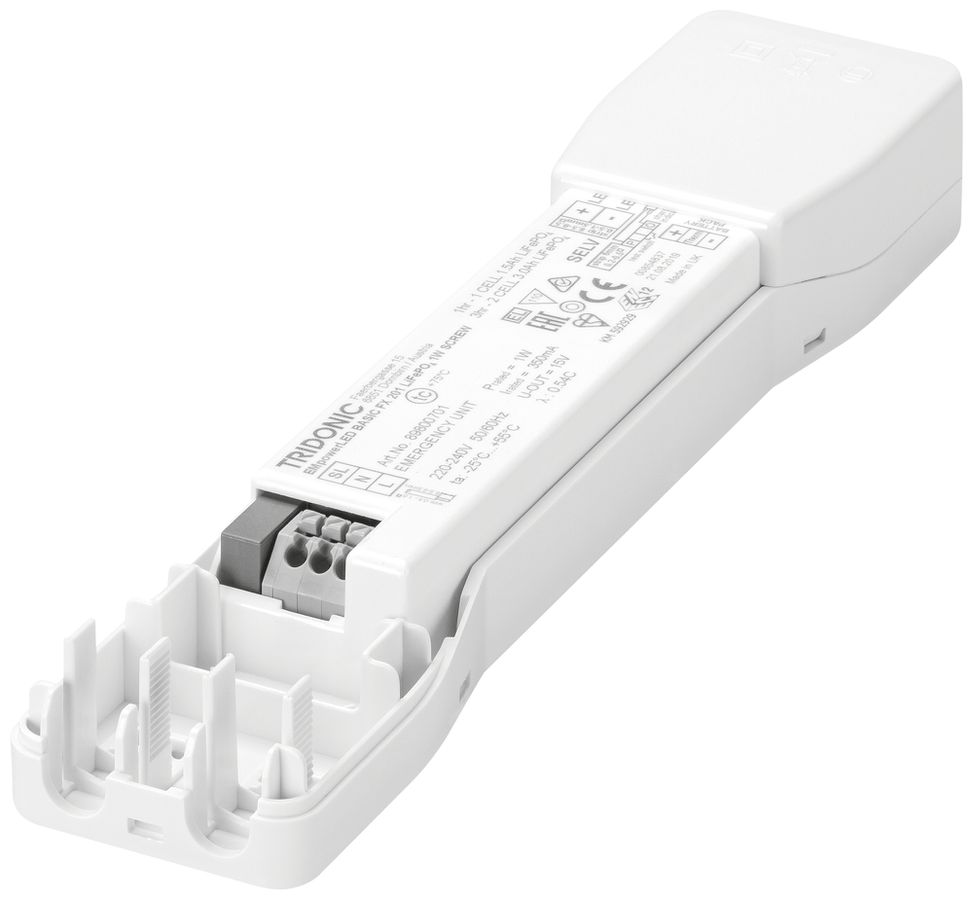 Décharge de traction Tridonic EM pLED SR 200×43×25.5mm blanc
