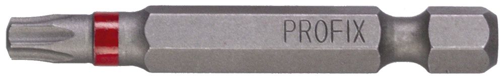 Bit Torx-Schraube PROFIX T25×50mm 1/4" Markierung rot