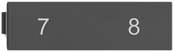 Placchetta indicatrice EDIZIOdue 7-8, per uscita piatta, 10 pezzi, nero