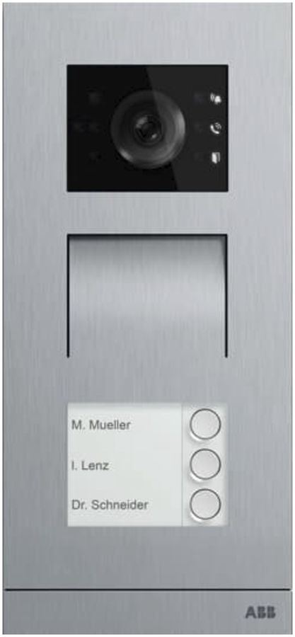 Video-Aussenstation ABB-Welcome IP, 3 Tasten, Induktion, 1/3, edelstahl