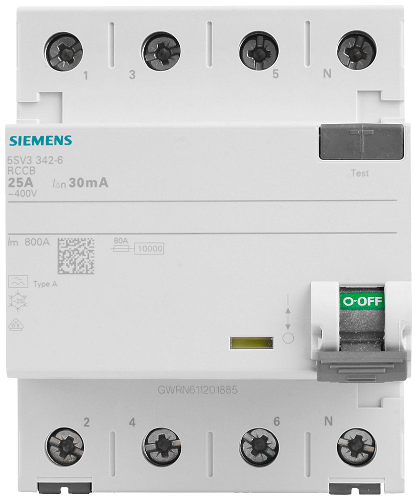 Interruttore differenziale Siemens SENTRON 3LN 30mA/25A tipoA