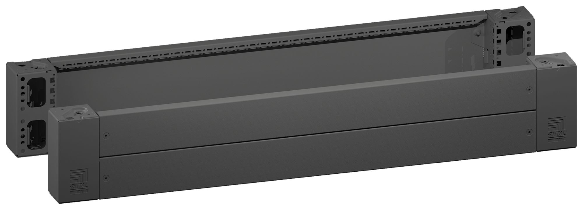 Cache-socle Rittal VX 8660.025 1200×200×24mm face/revers acier noir