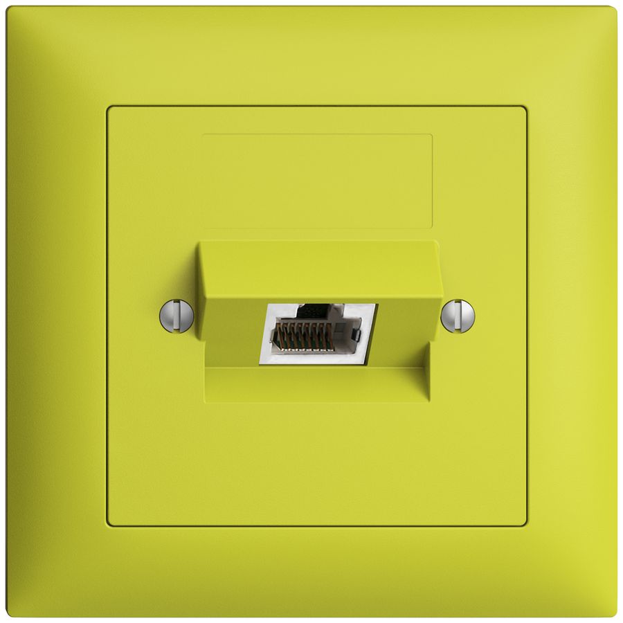 UP-Dose 1×RJ45/s 4P ITplus EDIZIOdue lemon