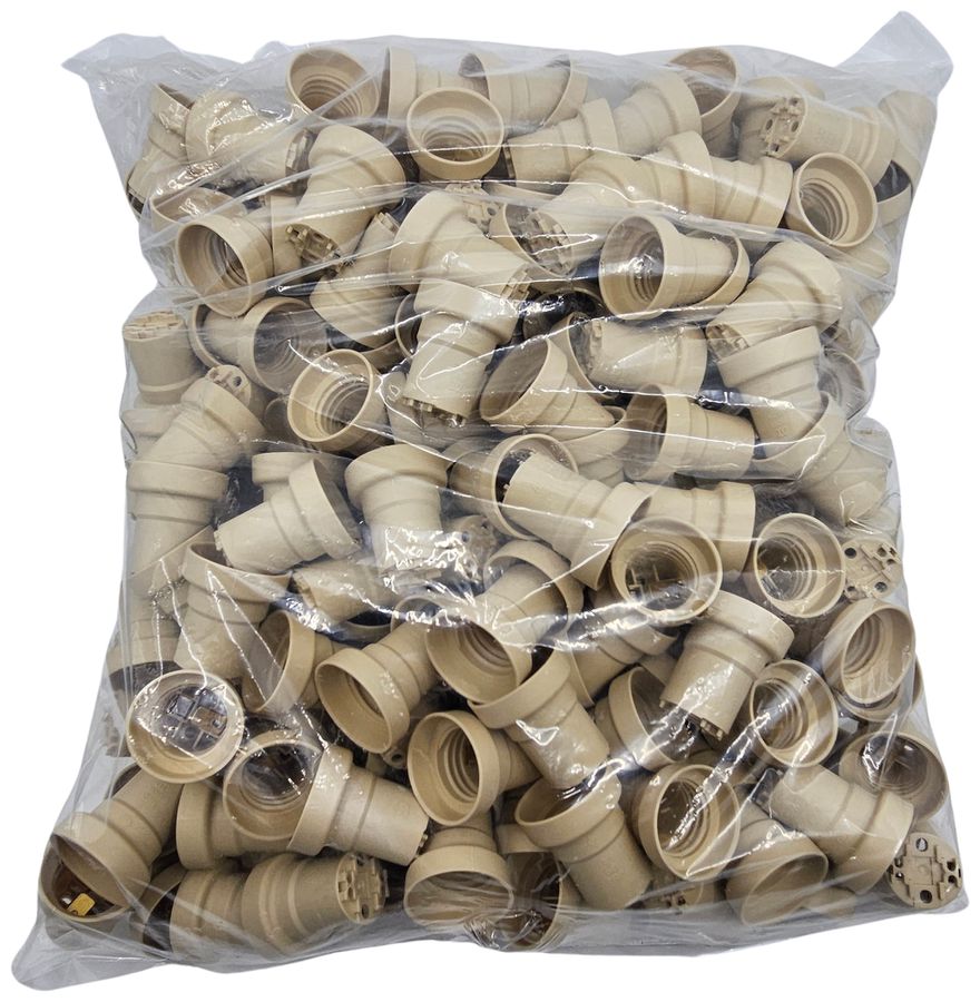 Fassung E27 ELBRO Kunststoff beige