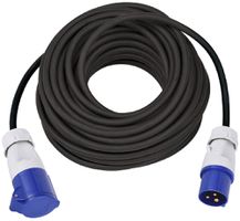 Verlängerung MH CEE 16A/CEE 16A blau 230V H07RN-F3G1.5mm² GDV 30m IP44 schwarz
