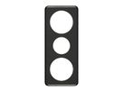 Abdeckplatte 3×1 58-43-58mm schwarz