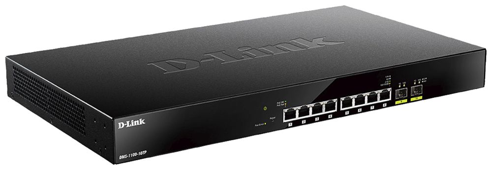 Switch D-LINK DMS-1100-10TP 8-Port 2.5Gbps+2×SFP 10Gbps PoE managed