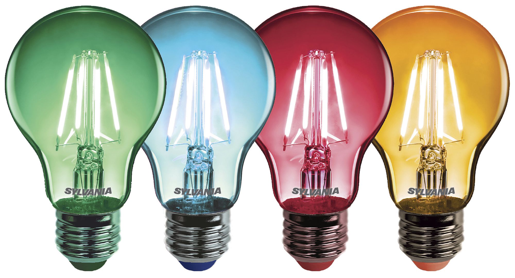 LED-Lampen-Set Sylvania ToLEDo Retro Chroma A60 E27 4.1W 4 Stk (gn/bl/rt/or)