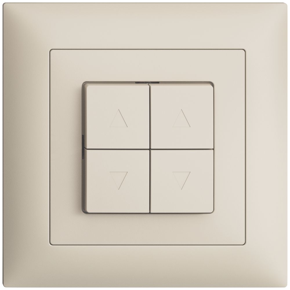 UP-Frontset EDIZIOdue FMI crema für Storentaster/-schalter