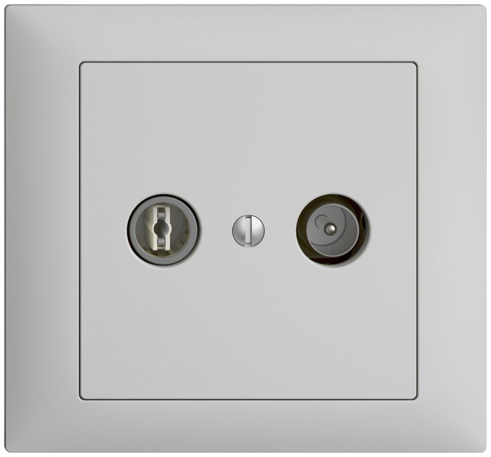 UP-TV-R-Dose EDIZIOdue 4dB hellgrau Breitbanddose 5…2000MHz, FKE