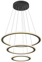 Lum.suspendu LED SLV ONE FLAT triple 58W 3500lm 927/930 DALI direct Ø800 noir