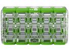 Borne de connexion WAGO Green Range 10L 0.2…4mm² avec levier vert transparent