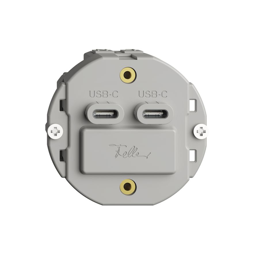 Prise USB 18W 2×type C Feller BSE 230V 3600mA