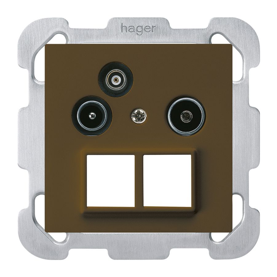 UP-Antennendose R/TV-Daten kallysto HMS B 2GHz 11db braun