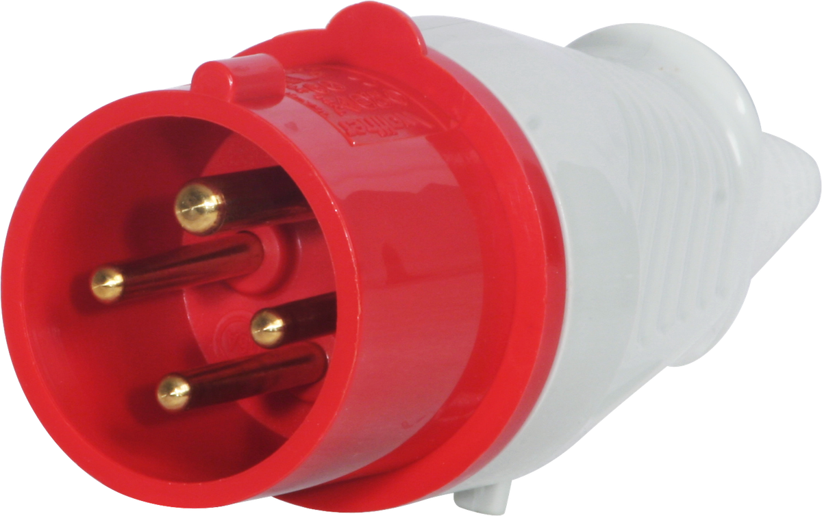 Stecker Walther CEEtyp 16A 3LPE 6h 400V rot Ø58/68×147mm IP44