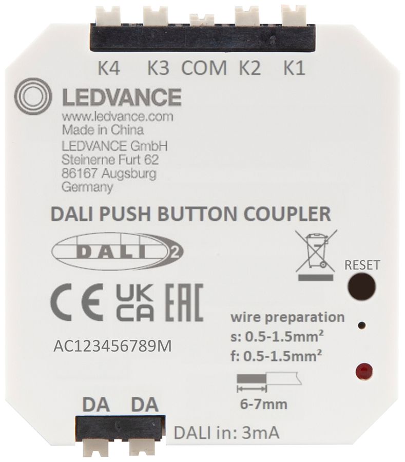 Kopplermodul LEDVANCE IP20 16V DALI-2 43×15×15mm weiss