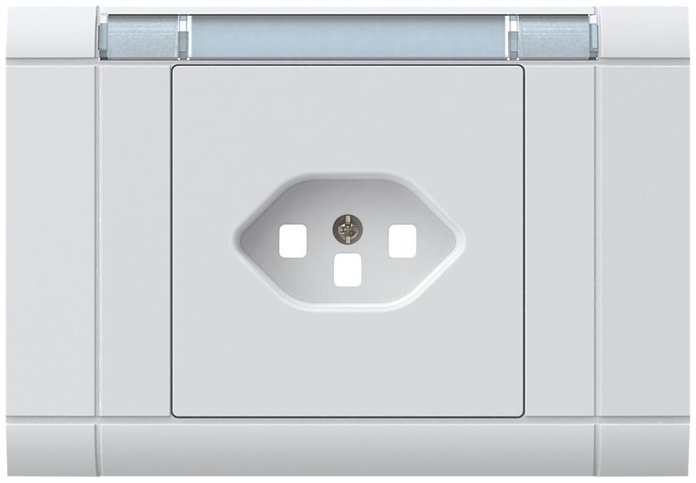 EB-Frontset kallysto, für EB-Steckdose 1×Typ 23, mit Bezeichnungsträger, weiss