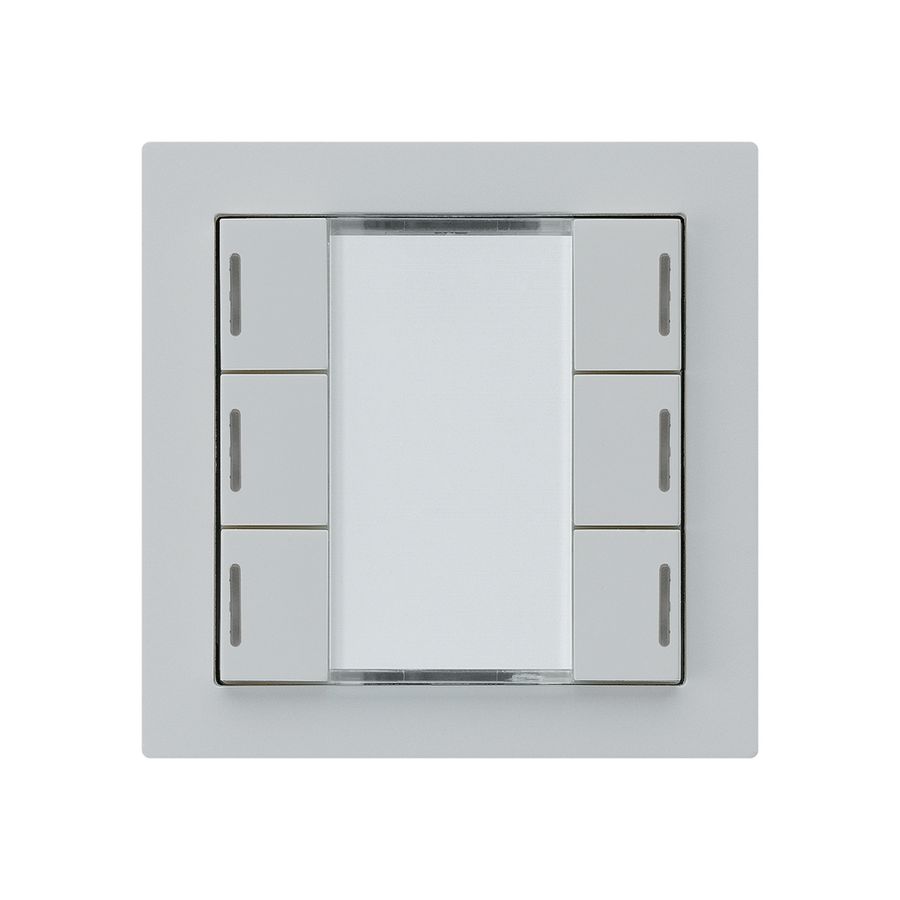 UP-Taster kallysto A KNX 6× RGB LED s/e-link hellgrau