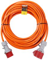 Verlängerungskabel Schönenberger PUR CEE/CEE 5×2.5mm² 16A IP44 20m orange