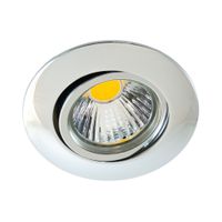 LED-Set Classic-Flat 8W, chrom 3000K, 850lm, Ra94, dimmbar, Blattfeder