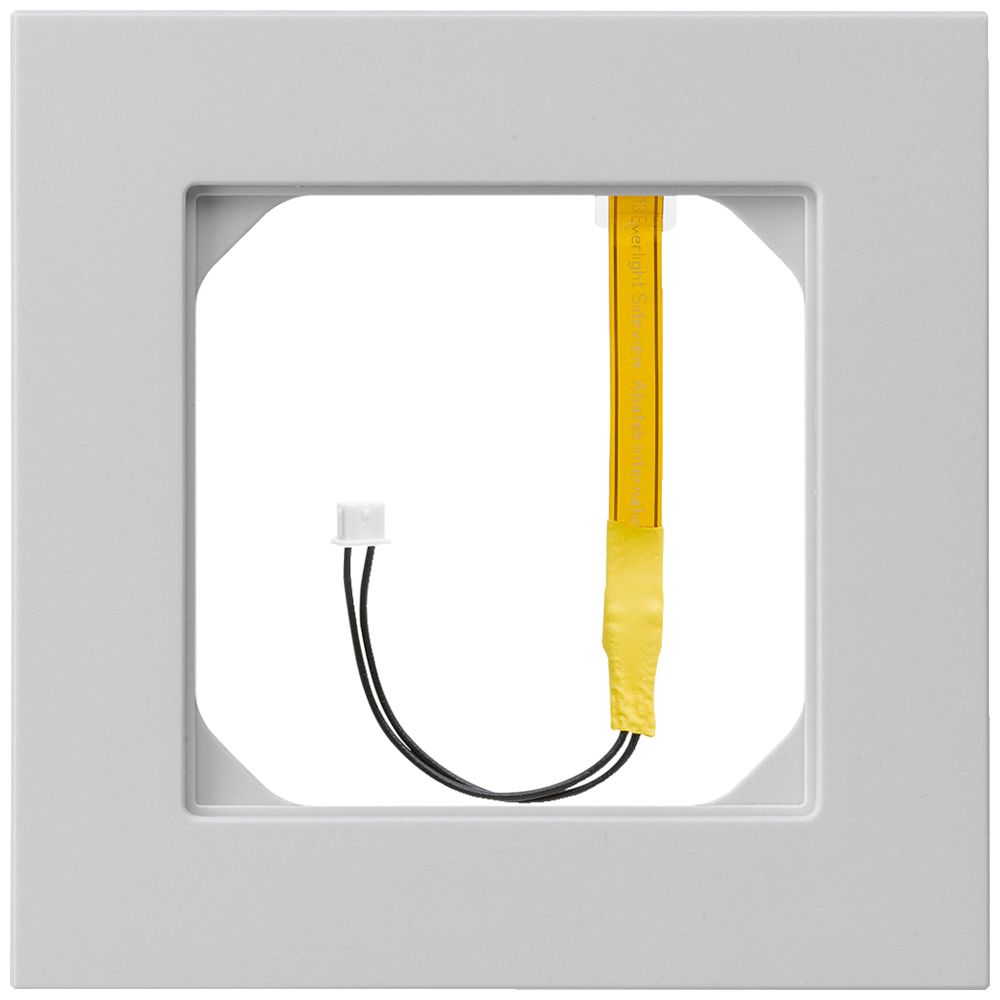 Cadre de recouvrement kallysto.pro 1×1 gris clair pour éclairage vert