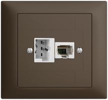 EB-Dose 1×T+T,1×RJ45/u 4P EDIZIOdue coffee ITplus ITM