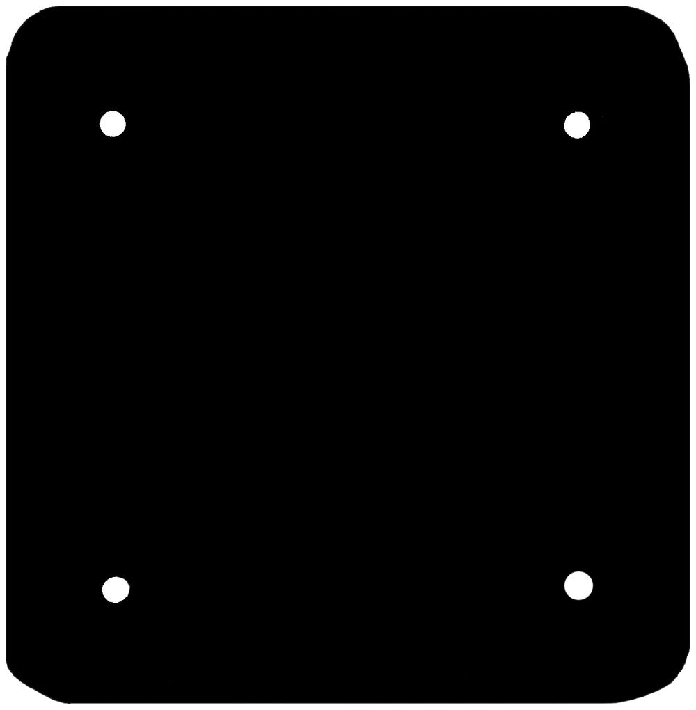 Plaque de recouvrement I 4trous de fixation noir