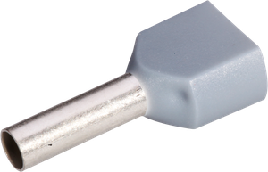 Embout de câble jumelé isolé 2×2.5mm²/9mm gris