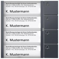 Module de touches Siedle, a.4 étiquettes, 4 touches d'appel a.symb.sonnerie, an