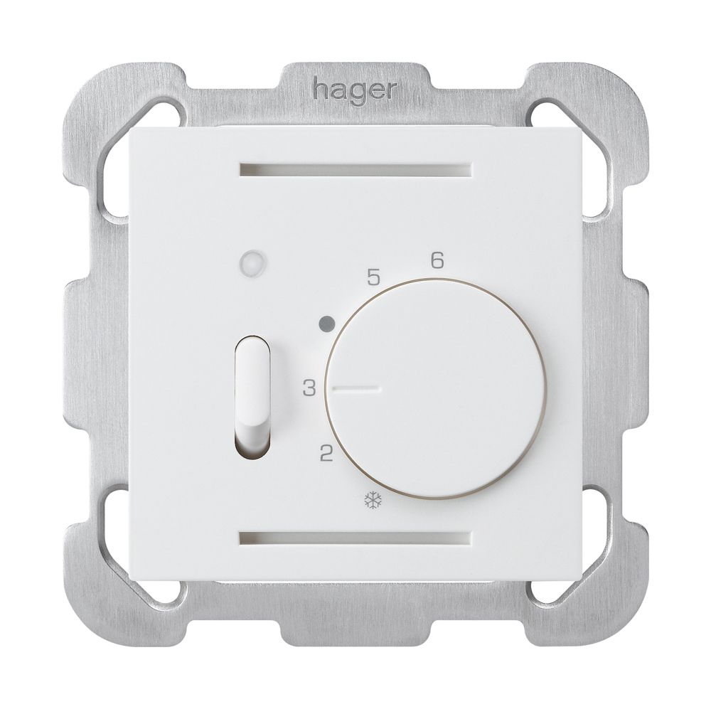 Thermostate d'ambiance ENC kallysto blanc avec interrupteur plaque fixation