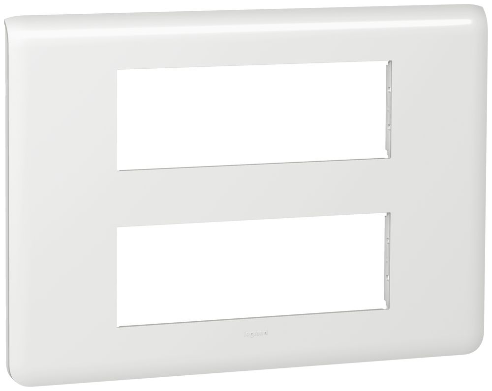 Abdeckplatte MOS 2×6 Module horizontal weiss