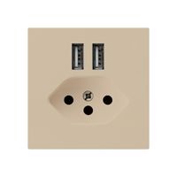 Prise 2×USB & T13 kallysto A 2400mA beige