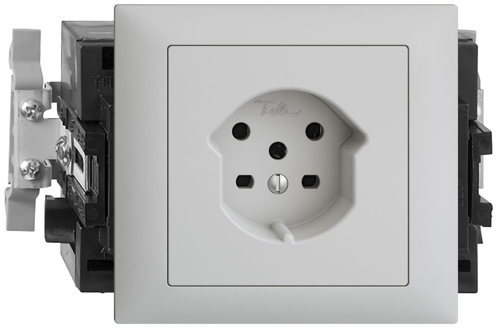 EB-Steckdose EDIZIOdue T15 hellgrau 49…69mm Snap