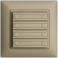 Poussoir ENC KNX 4× EDIZIOdue sand RGB sans LED avec insert papier