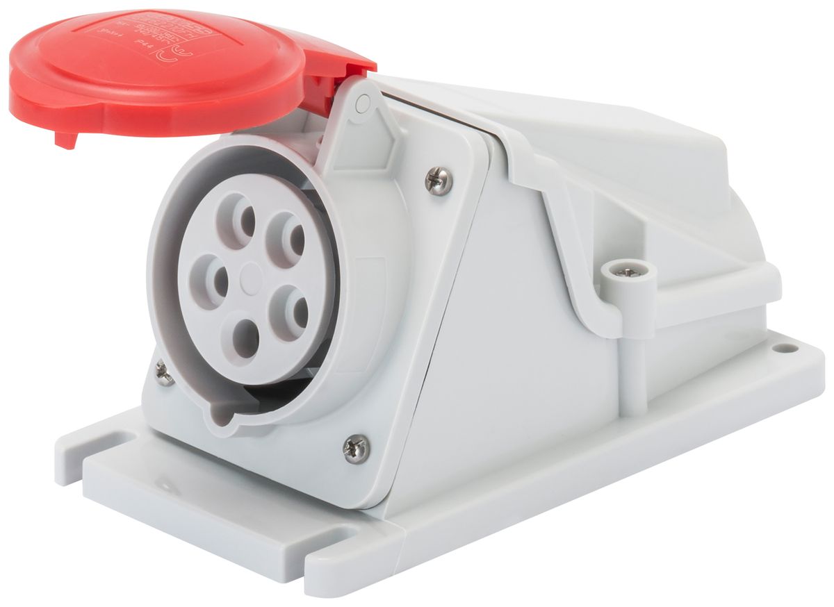 AP-Steckdose CEE Gewiss 309 HP 5P 32A 400V rt 6h IP44 Schraube 170×105mm