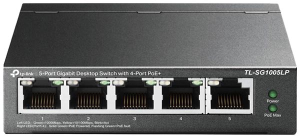 Switch TP-Link TL-SG1005LP 5×RJ45 GbE 4×PoE