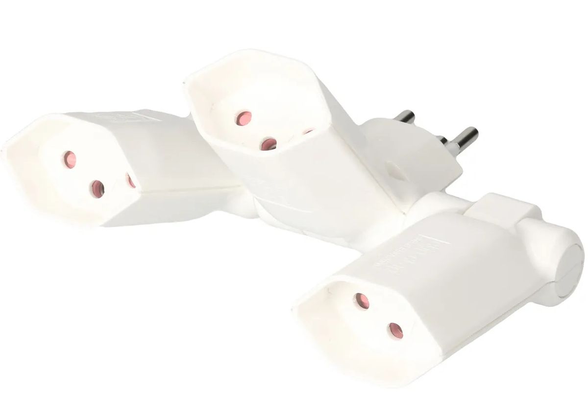 Mehrfachstecker MH Clip-Clap 3×T13 weiss mit Kinderschutz