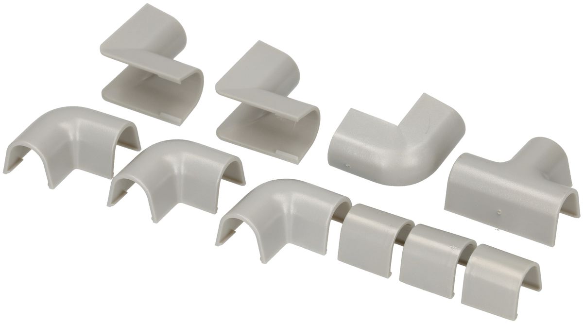 Jeu de raccords MAX HAURI cablefix pour canal mini 10mm 10 pièces gris