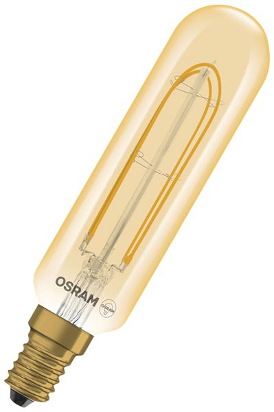 Lampe LED LEDVANCE Vintage 1906 E14 4.8W 2200K clair/or 320° VAR Ø28×125mm
