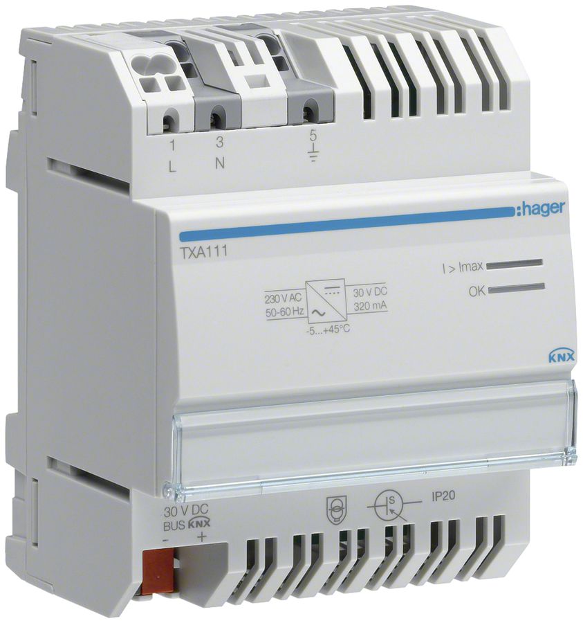 Spannungsversorgung KNX Tebis TX 320mA 4TE Hager