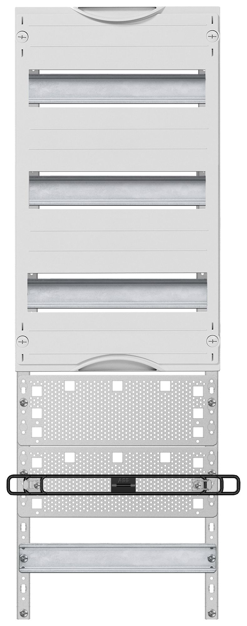 Panello Media ABB, con 3 file DIN, altezza 1, 5 file per distributore vuoto