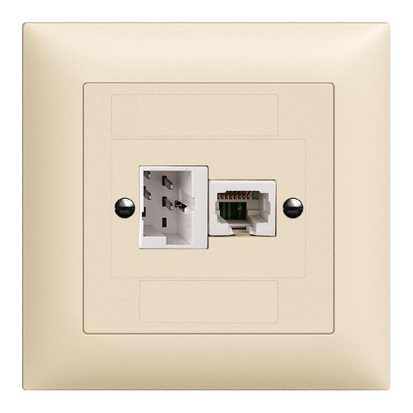 UP-Anschlussdose xDSL RJ45/TT83 crema ITplus EDIZIOdue mit Filter