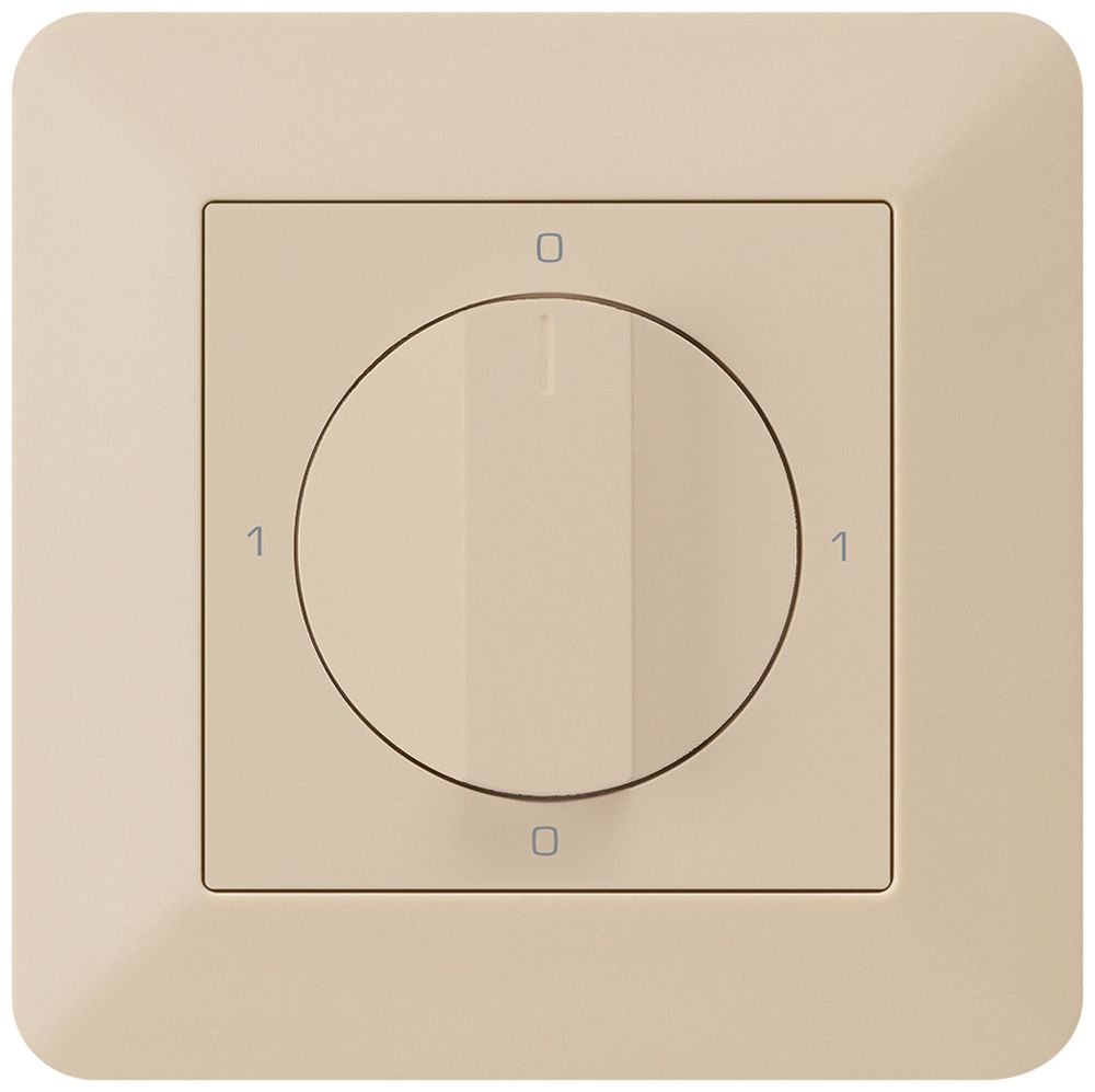 UP-Drehschalter kallysto.trend 0/1L beige mit Drehgriff